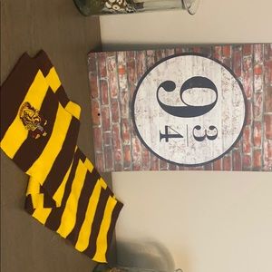 Harry Potter sign and scarf